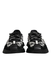 Dolce & Gabbana Black Logo Lace Up Low Top NS1 Sneakers Shoes